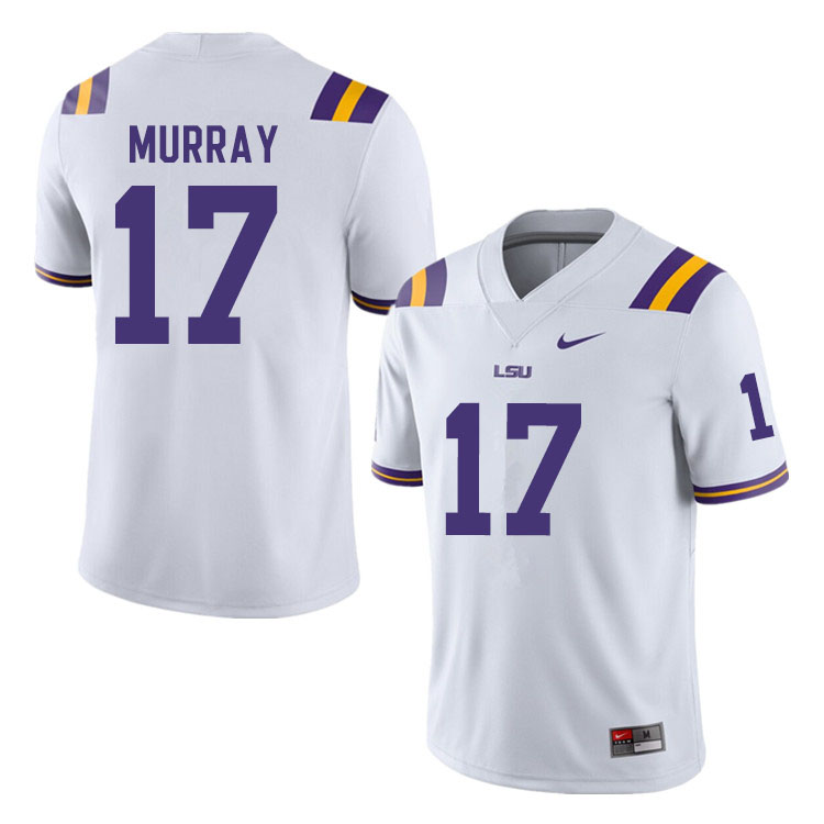 Men #17 Jabari Murray LSU Tigers College Football Jerseys Sale-White
